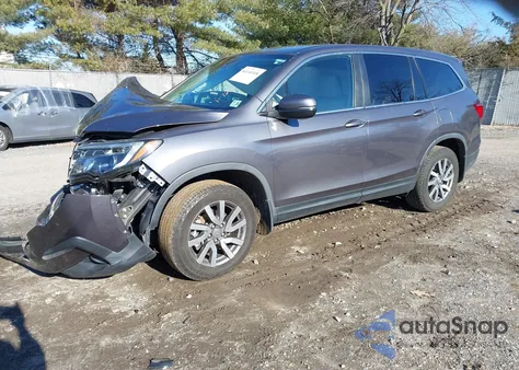 2021 Honda Pilot Awd Ex-L z USA, uszkodzony, nr VIN 5FNYF6H51MB080386